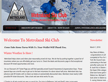 Tablet Screenshot of metrolandskiclub.com